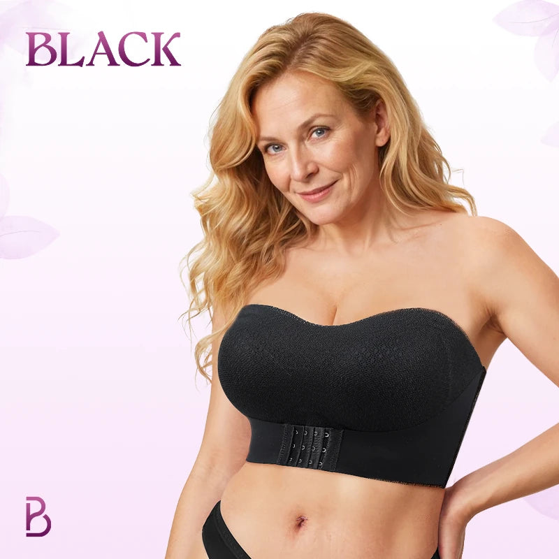 BreezyPush - Non-Slip Comfort Strapless Push-Up Bra with Front Buckle - Up to 70% OFF