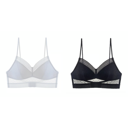 Low Back Wireless Lifting Lace Bra - Up to 70% OFF