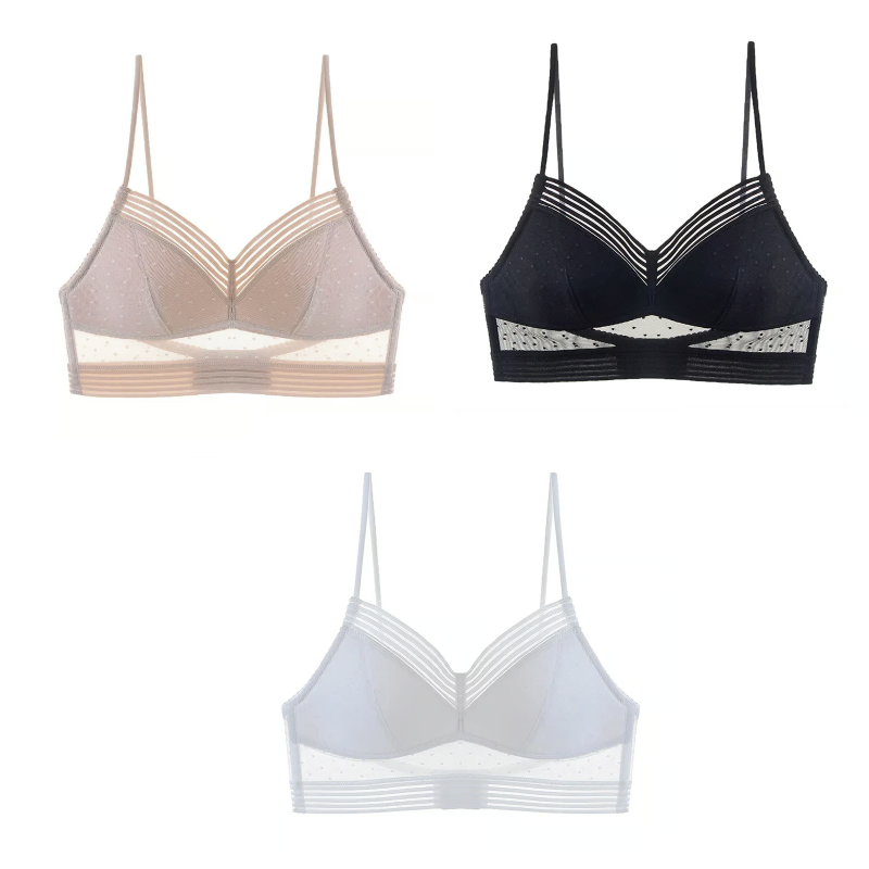 Low Back Wireless Lifting Lace Bra - Up to 70% OFF