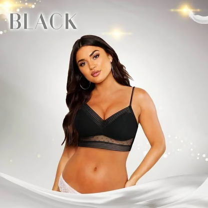 Low Back Wireless Lifting Lace Bra - Up to 70% OFF