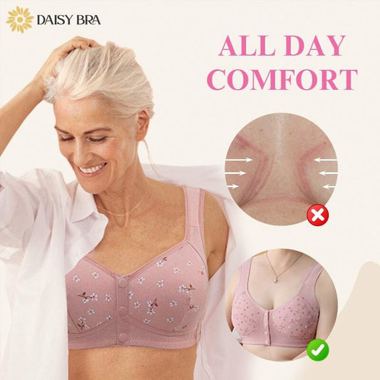 Daisy Comfort Bra - Comfortable & Convenient Front Button Bra - Up to 70% OFF