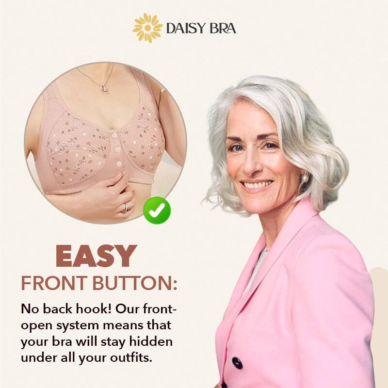 Daisy Comfort Bra - Comfortable & Convenient Front Button Bra - Up to 70% OFF