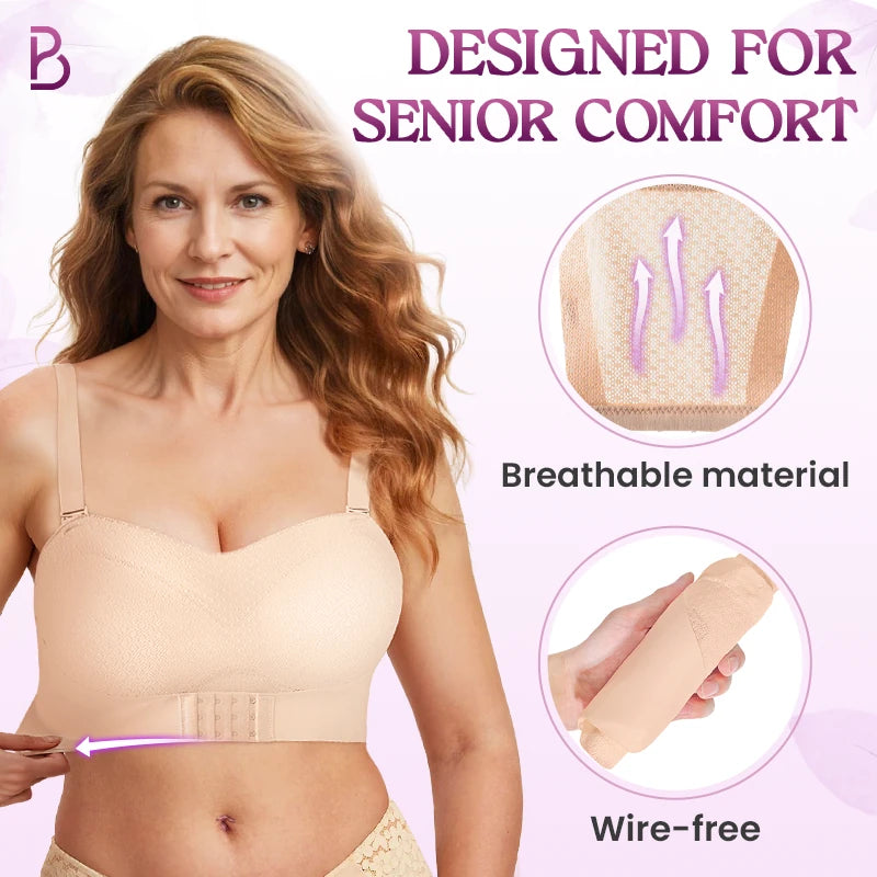 BreezyPush - Non-Slip Comfort Strapless Push-Up Bra with Front Buckle - Up to 70% OFF