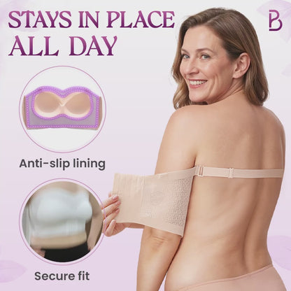 BreezyPush - Non-Slip Comfort Strapless Push-Up Bra with Front Buckle - Up to 70% OFF